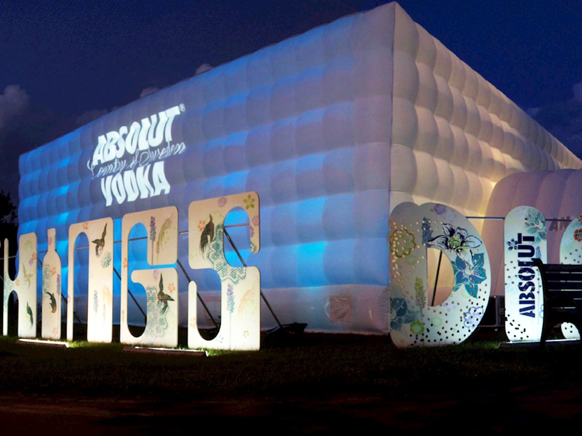 Absolut Vodka completed Inflatable Marquee