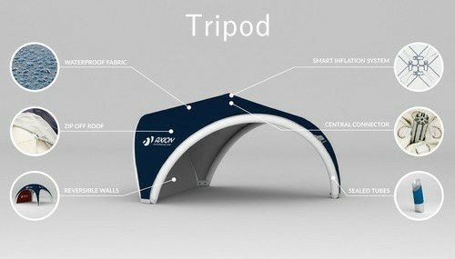 Tripod Inflatable Event Tent Features - Axion Tripod from 5m to 9m