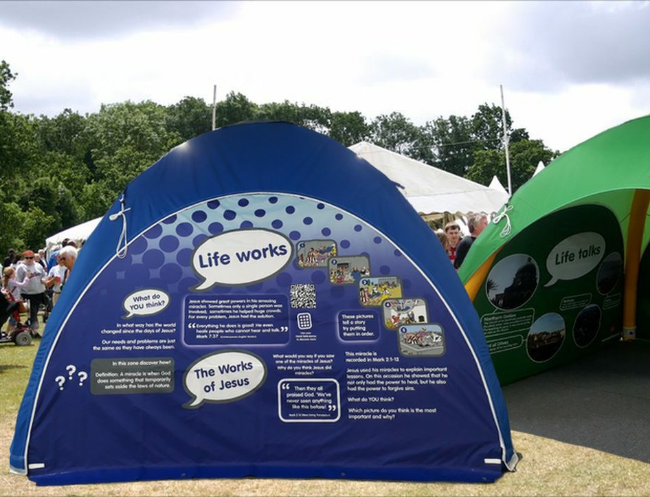 Inflatable tents for Life Exhibition