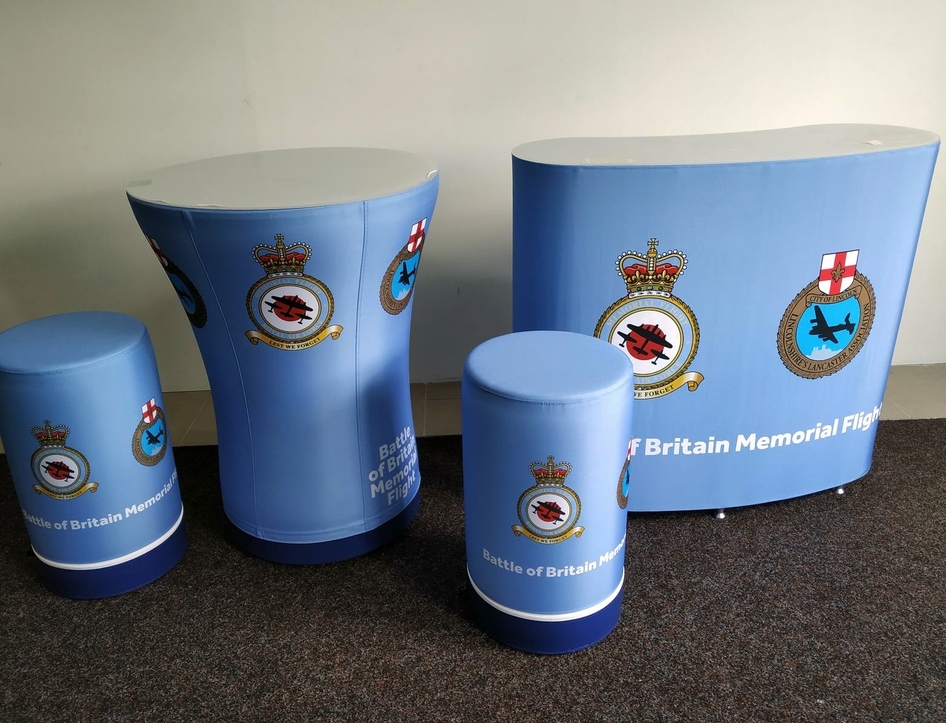 Axion Inflatable Furniture for the RAF Battle of Britain Memorial Flight - Inflatable Desks, Tables and Seating