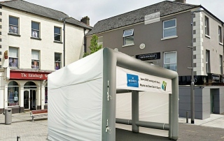 Axion Cube Inflatable Event Tent - 5m x 5m Cube shaped inflatable event tent provides vertical sides for maximum internal headroom across the whole floor area.