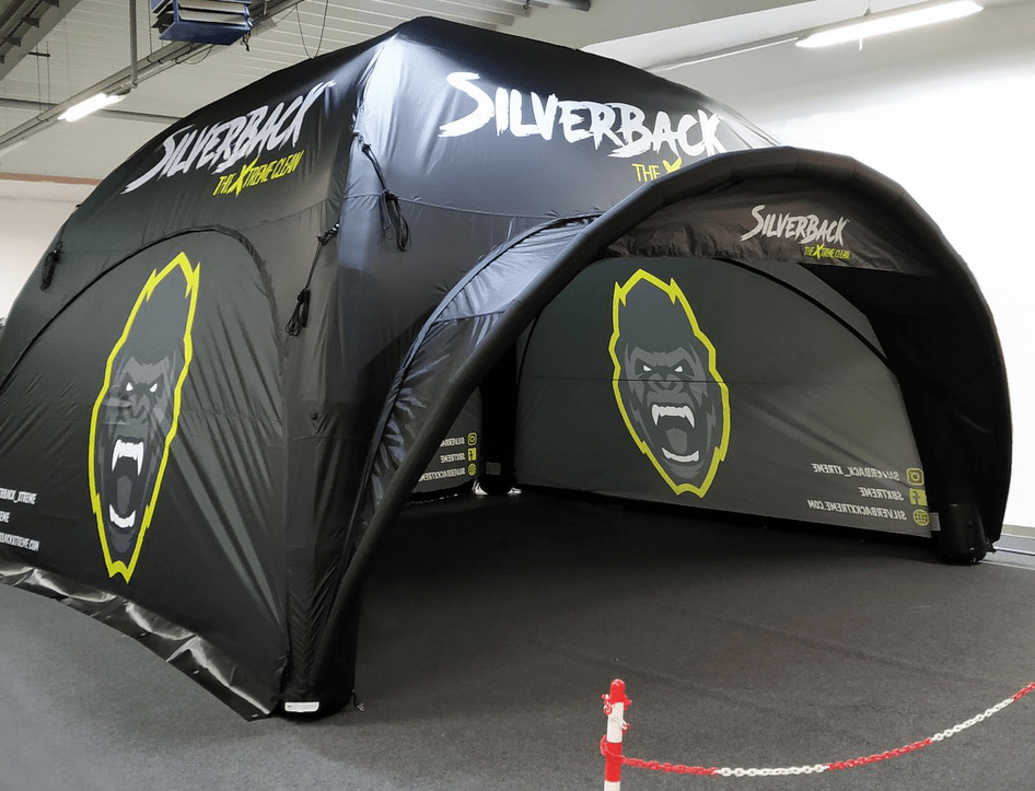 Silverback Extreme Sports Cleaning Products - Event Tent by Inflatable Structures Ltd.