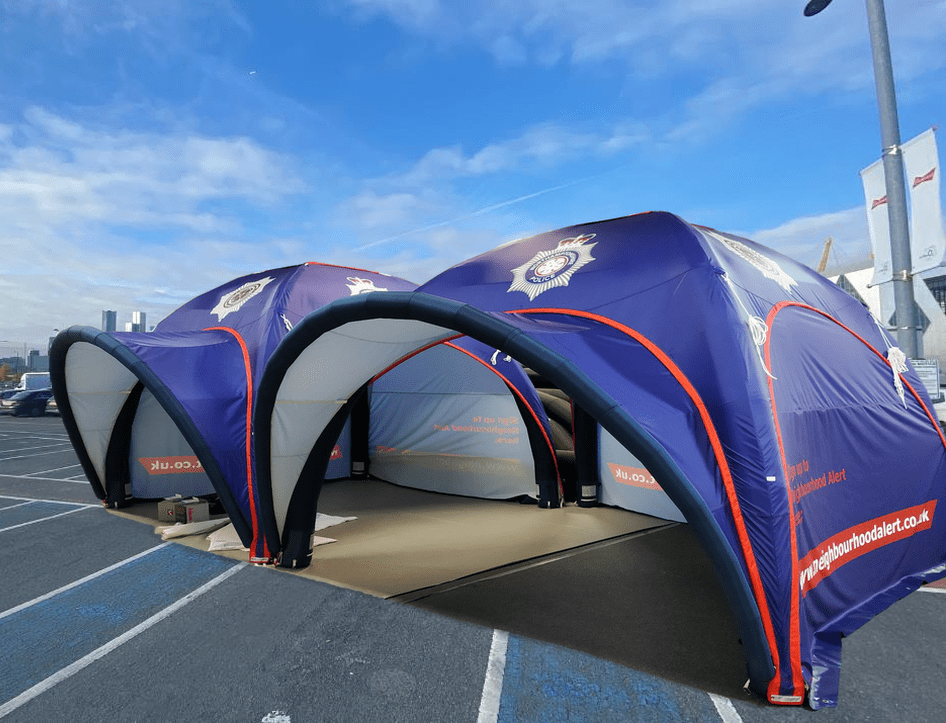 Northampton Police Tents supplied by Inflatable Structures Ltd.