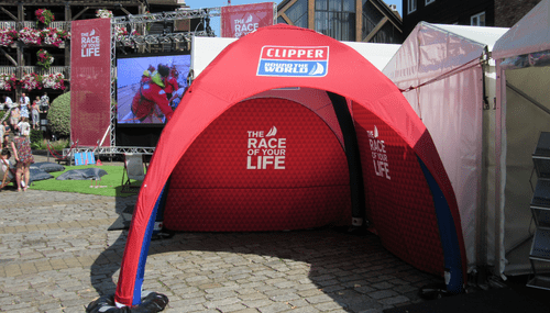 Clipper Ventures Axion LITE Inflatable Event Tent at St Catherine's Dock