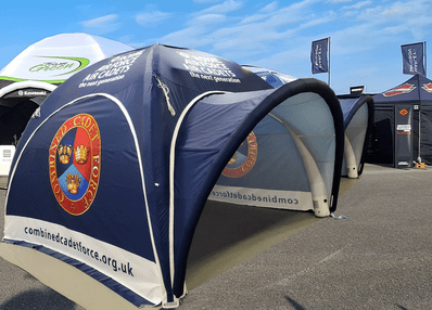 AXION Square Inflatable Tent for RAF Cadets 