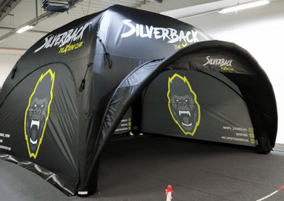Silverback Extreme Sports Cleaning Products choose the AXION Square Inflatable Event Tent 