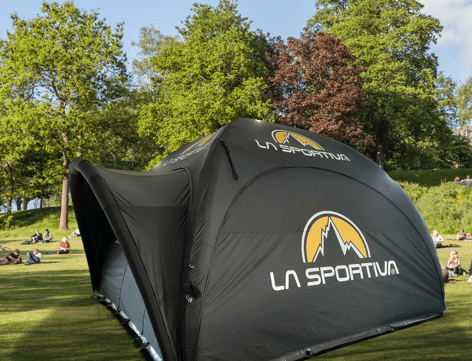 La Sportiva Outdoor Footwear brand choose an inflatabkle event tent from Inflatable Structures Limited.