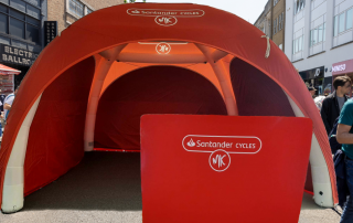 Santander Event Tent and Wall - Axion Square Inflatable Event Tent