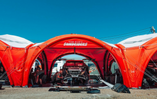 Dakar - Prodrive Dacia Sandriders Tents by Inflatable Structures