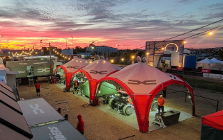 High Pressure Event Tents used by Motorsports Team Prodrive Dacia in the Dakar Rally