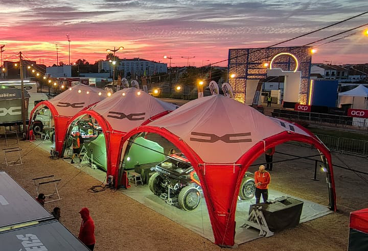 Dakar - Prodrive Dacia Sandriders - Inflatable Event Tents from Inflatable Structures Ltd.
