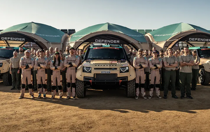 Land Rover/Prodrive wins the Dakar 2026 Stock class with Defender D7X-R. Inflatable service area tents suppllied by Inflatable Structures Ltd.