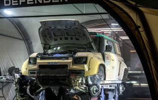 Land Rover/Prodrive wins the Dakar 2026 Stock class. Inflatable service area tents suppllied by Inflatable Structures Ltd.